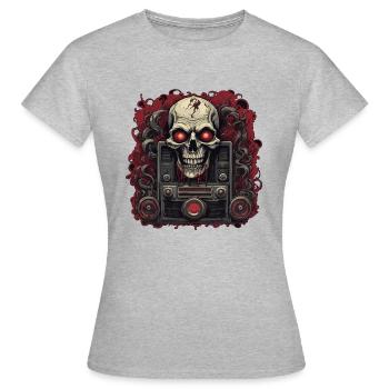 Radio / Analog / Music / Frequency / Speakers - Women's T-Shirt - heather grey - Front - AI Model Female 172 dark (172cm)