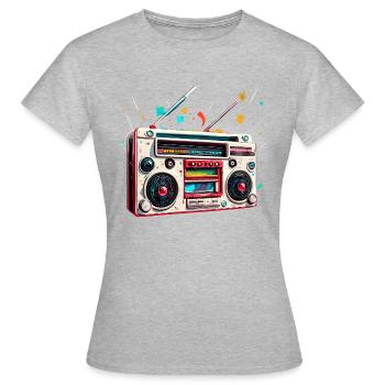 Radio / Analog / Music / Frequency / Speakers - Women's T-Shirt - heather grey - Front - AI Model Female 172 dark (172cm)