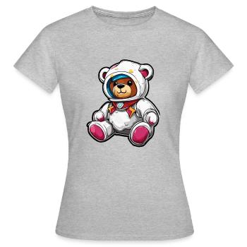 Ours en peluche / Peluche / Animal en peluche / Idée cadeau - T-shirt Femme - gris chiné - Devant - AI Model Female 172 dark (172cm)
