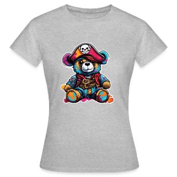 Ours en peluche / Peluche / Animal en peluche / Idée cadeau - T-shirt Femme - gris chiné - Devant - AI Model Female 172 dark (172cm)