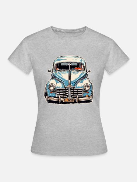 Auto / Fahrzeug / PKW / Mobil / Old Timer / fahren - Frauen T-Shirt - Grau meliert