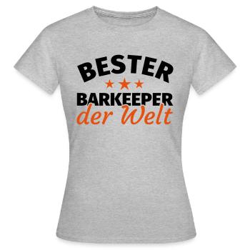 Barkeeper - Frauen T-Shirt - Grau meliert - Vorne - AI Model Female 172 dark (172cm)