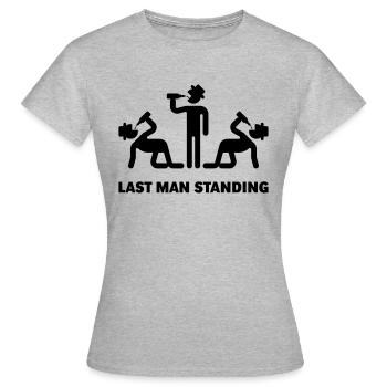 Last Man Standing (Binge Drinking Party) - Frauen T-Shirt - Grau meliert - Vorne - AI Model Female 172 dark (172cm)