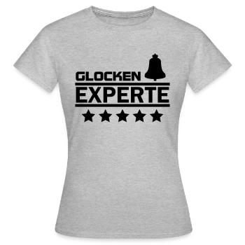 glocken experte - Frauen T-Shirt - Grau meliert - Vorne - AI Model Female 172 dark (172cm)