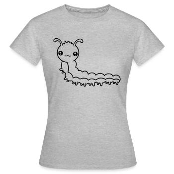 klein baby kind wurm krabbeln schnecke kriechen ra - Frauen T-Shirt - Grau meliert - Vorne - AI Model Female 172 dark (172cm)