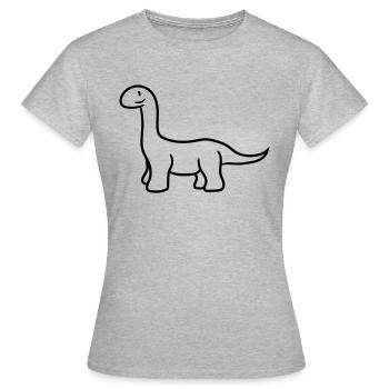 cou à long cou long mignon mignon petits enfants g - T-shirt Femme - gris chiné - Devant - AI Model Female 172 dark (172cm)