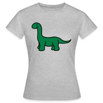 cou à long cou long mignon mignon petits enfants g - T-shirt Femme - gris chiné - Devant - AI Model Female 172 dark (172cm)