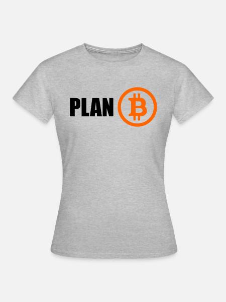 Plan b BITCOIN - Frauen T-Shirt - Grau meliert
