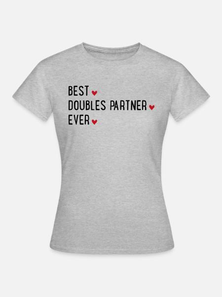 Doppel Partner - Frauen T-Shirt - Grau meliert