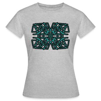 Modèle - T-shirt Femme - gris chiné - Devant - AI Model Female 172 dark (172cm)