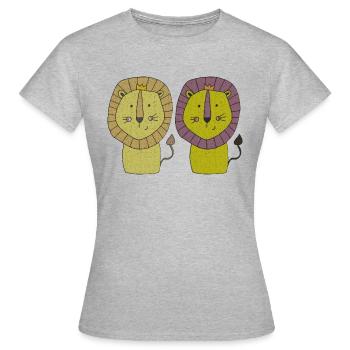 Löwen brace - Women's T-Shirt - heather grey - Front - AI Model Female 172 dark (172cm)