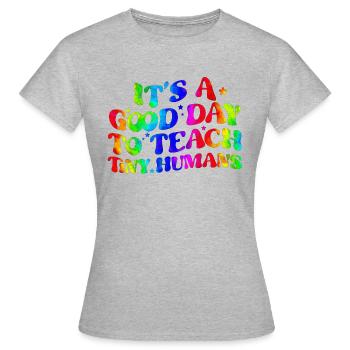 Lehramt Grundschule Lehramt Lehramt - Frauen T-Shirt - Grau meliert - Vorne - AI Model Female 172 dark (172cm)