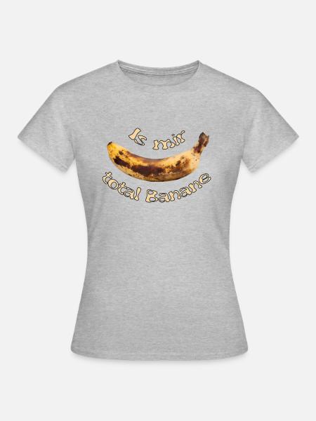 Is mir total Banane - Frauen T-Shirt - Grau meliert