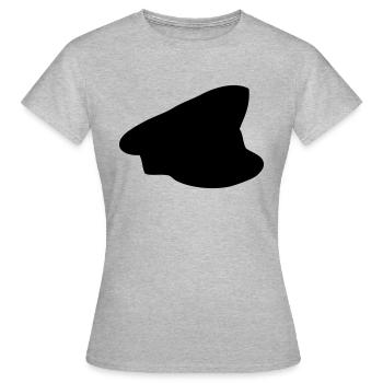 Polizei Mütze - Frauen T-Shirt - Grau meliert - Vorne - AI Model Female 172 dark (172cm)