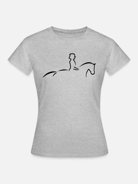 Dressurpferd - Frauen T-Shirt - Grau meliert