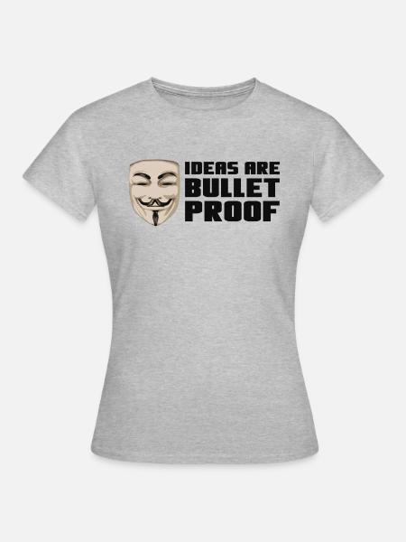 Mask - bulletproof - Frauen T-Shirt - Grau meliert