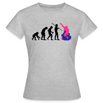 Évolution de l'homme - MMA - T-shirt Femme - gris chiné - Devant - AI Model Female 172 dark (172cm)