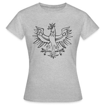 Echter Tiroler - Tirol Tiroler Adler - Frauen T-Shirt - Grau meliert - Vorne - AI Model Female 172 dark (172cm)