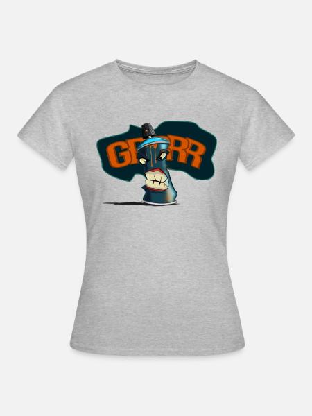 Sprühfarbe - Frauen T-Shirt - Grau meliert