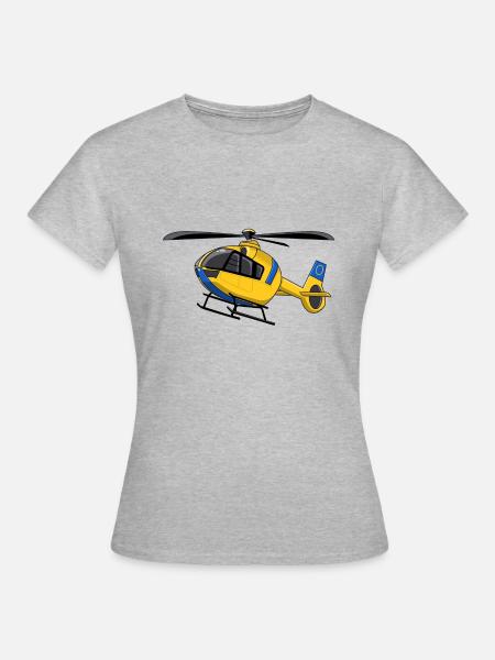 Hubschrauber Helikopter Für Kinder Piloten - Frauen T-Shirt - Grau meliert