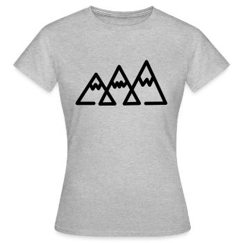 Mountains snow - Women's T-Shirt - heather grey - Front - AI Model Female 172 dark (172cm)