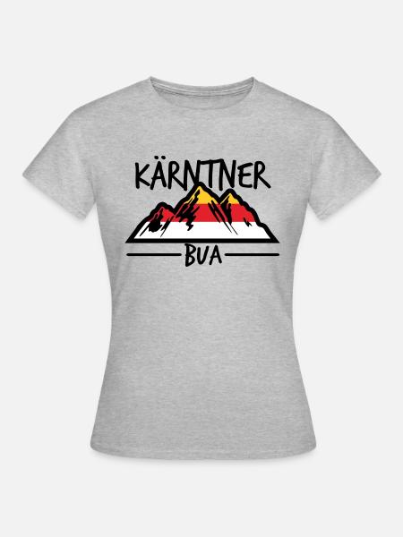 Kärnten Kärntner Bua - Frauen T-Shirt - Grau meliert