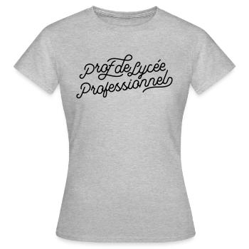 Prof de lycée professionnel - T-shirt Femme - gris chiné - Devant - AI Model Female 172 dark (172cm)
