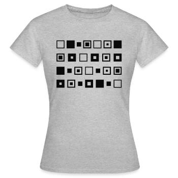 Kunst Schwarze Gemälde - Frauen T-Shirt - Grau meliert - Vorne - AI Model Female 172 dark (172cm)