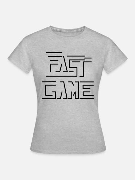 schnelles Spiel - Frauen T-Shirt - Grau meliert