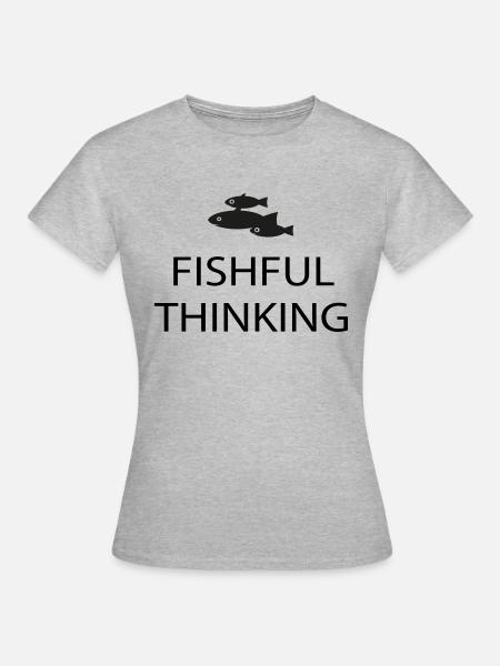 angeln - Frauen T-Shirt - Grau meliert