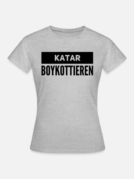 WM Katar - Frauen T-Shirt - Grau meliert