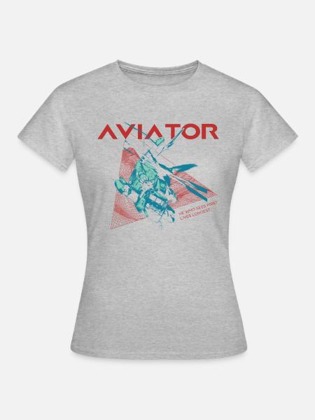 Aviator Hubschrauber - Frauen T-Shirt - Grau meliert