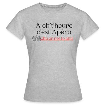Apéro - Frauen T-Shirt - Grau meliert - Vorne - AI Model Female 172 dark (172cm)