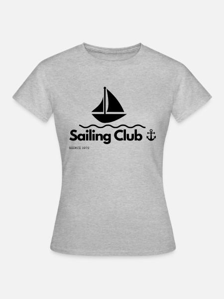 High Society Sailing Club - Segel - Frauen T-Shirt - Grau meliert