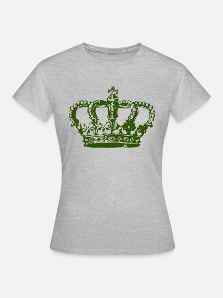 krone symbol - Frauen T-Shirt - Grau meliert
