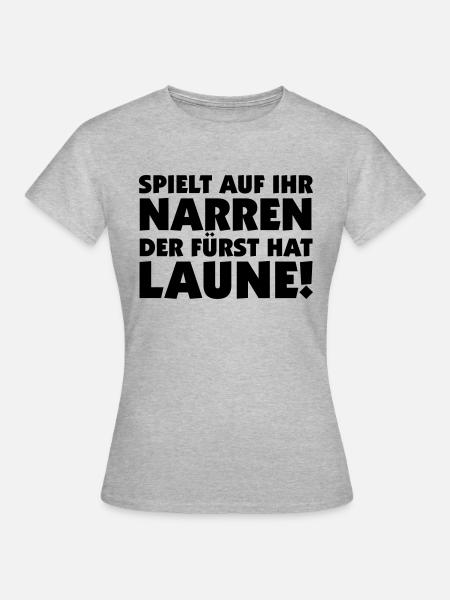 Spielt auf ihr Narren - Frauen T-Shirt - Grau meliert