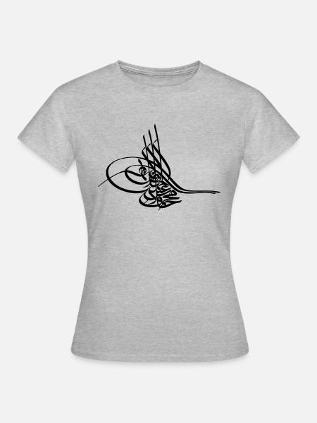 Osmanli Tughrasi - Frauen T-Shirt - Grau meliert