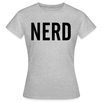 Nerd - Frauen T-Shirt - Grau meliert - Vorne - AI Model Female 172 dark (172cm)