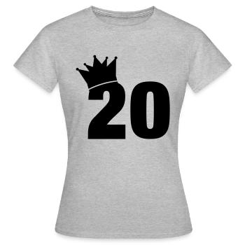20_krone_f1 - Frauen T-Shirt - Grau meliert - Vorne - AI Model Female 172 dark (172cm)
