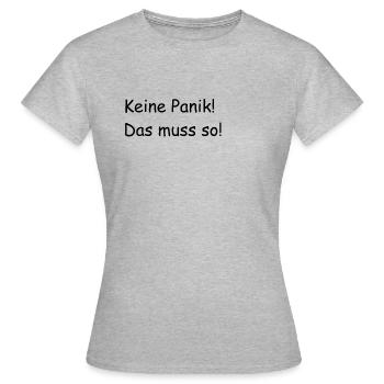 Pas de panique 3 - T-shirt Femme - gris chiné - Devant - AI Model Female 172 dark (172cm)
