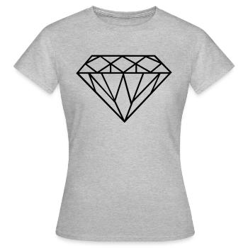 Diamond - Women's T-Shirt - heather grey - Front - AI Model Female 172 dark (172cm)