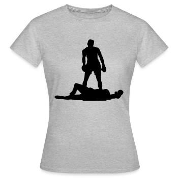 ali - Frauen T-Shirt - Grau meliert - Vorne - AI Model Female 172 dark (172cm)
