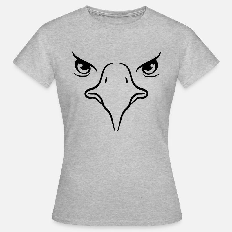 Eagle bec oiseau Eagle eyes - T-shirt Femme - gris chiné