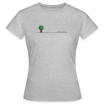 Arbre simple - T-shirt Femme - gris chiné - Devant - AI Model Female 172 dark (172cm)