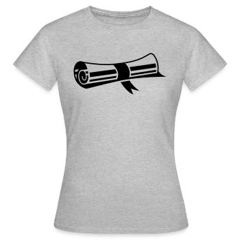 Diplom - Frauen T-Shirt - Grau meliert - Vorne - AI Model Female 172 dark (172cm)