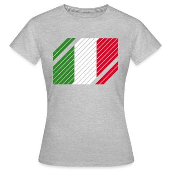 Drapeau national de l'Italie - rayé - T-shirt Femme - gris chiné - Devant - AI Model Female 172 dark (172cm)