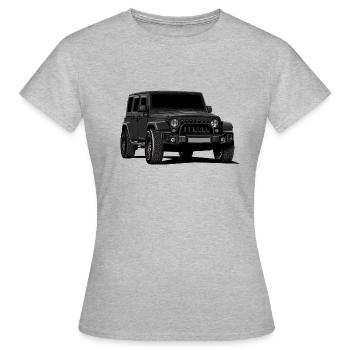 Noir auto - T-shirt Femme - gris chiné - Devant - AI Model Female 172 dark (172cm)