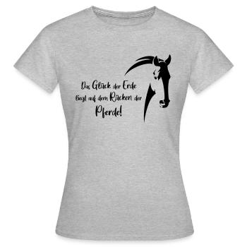 das glueck der erde - Frauen T-Shirt - Grau meliert - Vorne - AI Model Female 172 dark (172cm)
