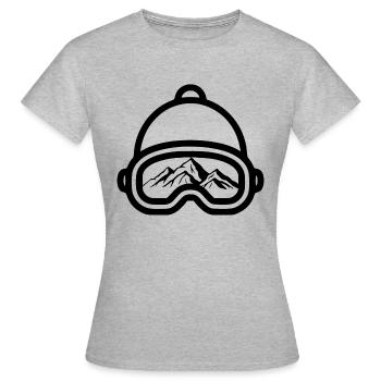 Snowboard Snowboarder - Frauen T-Shirt - Grau meliert - Vorne - AI Model Female 172 dark (172cm)