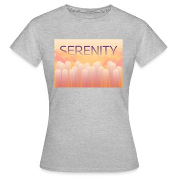 Paysage sérénité - T-shirt Femme - gris chiné - Devant - AI Model Female 172 dark (172cm)